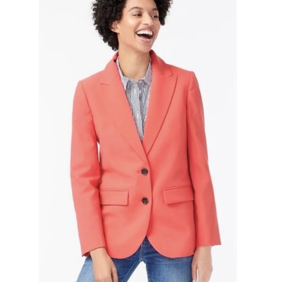 J. Crew Sommerset Blazer in Italian Stretch Wool Faded Poppy size 6 AR127 - Picture 14 of 15
